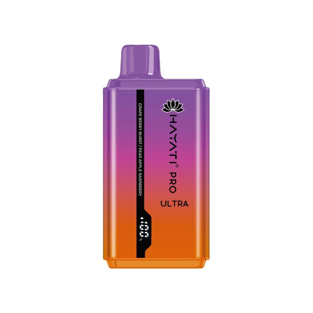 Grape Berry Burst/Pear Apple Raspberry Hayati Pro Ultra 15000 Puffs Prefilled Vape Kit Box of 10