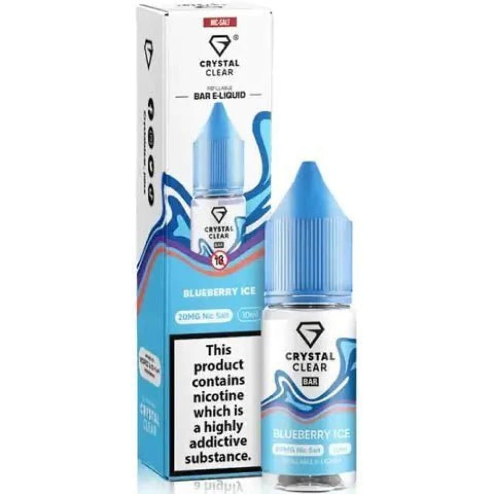 Blueberry Ice / 10MG Crystal Clear Nic Salts 10ml- Pack of 10