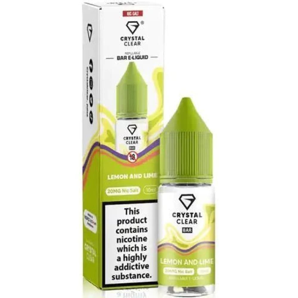 Lemon and Lime / 10MG Crystal Clear Nic Salts 10ml- Pack of 10