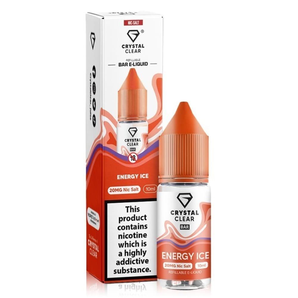 Energy Ice / 10MG Crystal Clear Nic Salts 10ml- Pack of 10