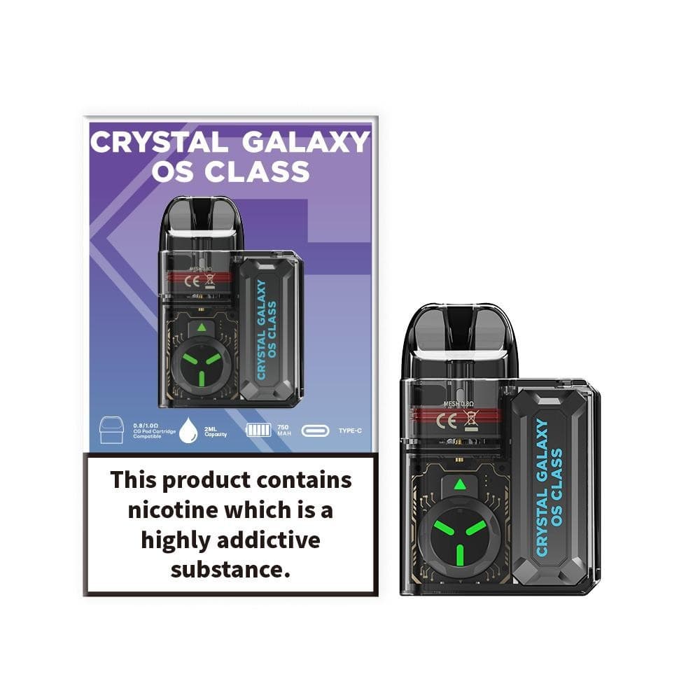 Amber Clear Crystal Galaxy Os Class Pod System Kit