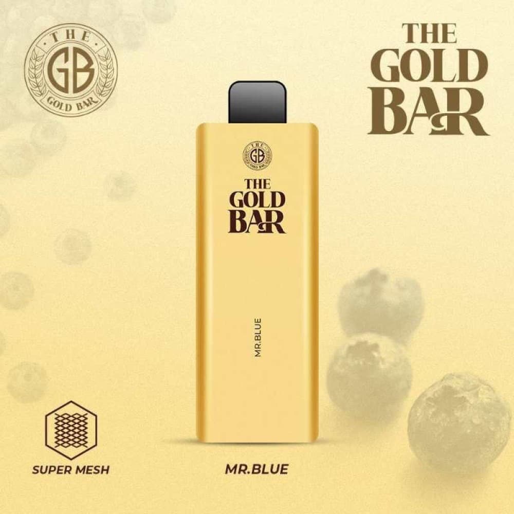 Mr Blue (Available) Gold Bar 4500 Vape Device