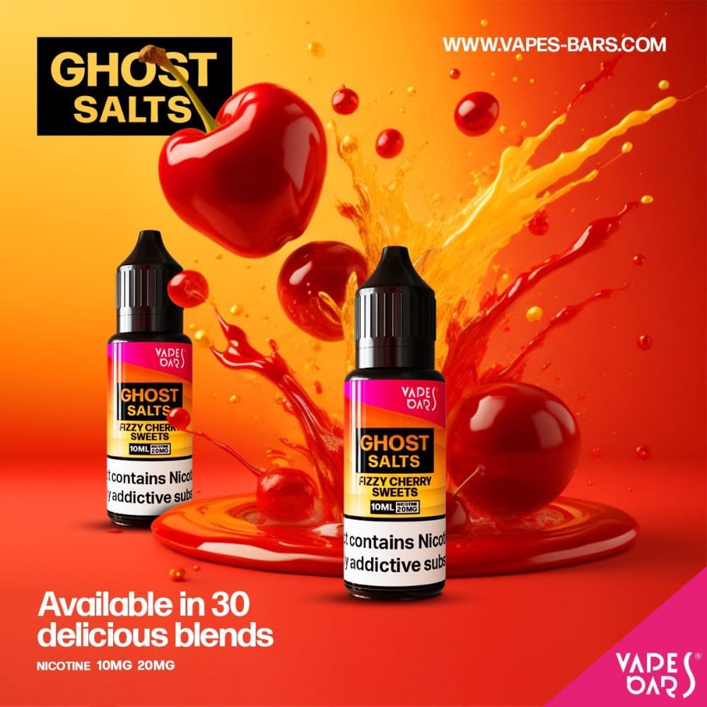 Fizzy Cherry Sweets / 10mg GHOST 3500 Nic Salts 10ml - Box of 10