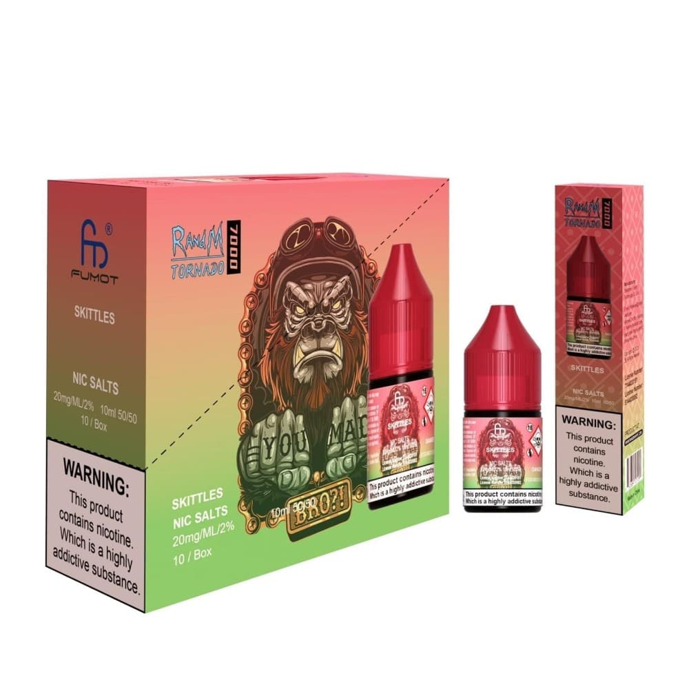 Skittles / 10mg R and M 7000 Nic Salt 10ml - Box of 10