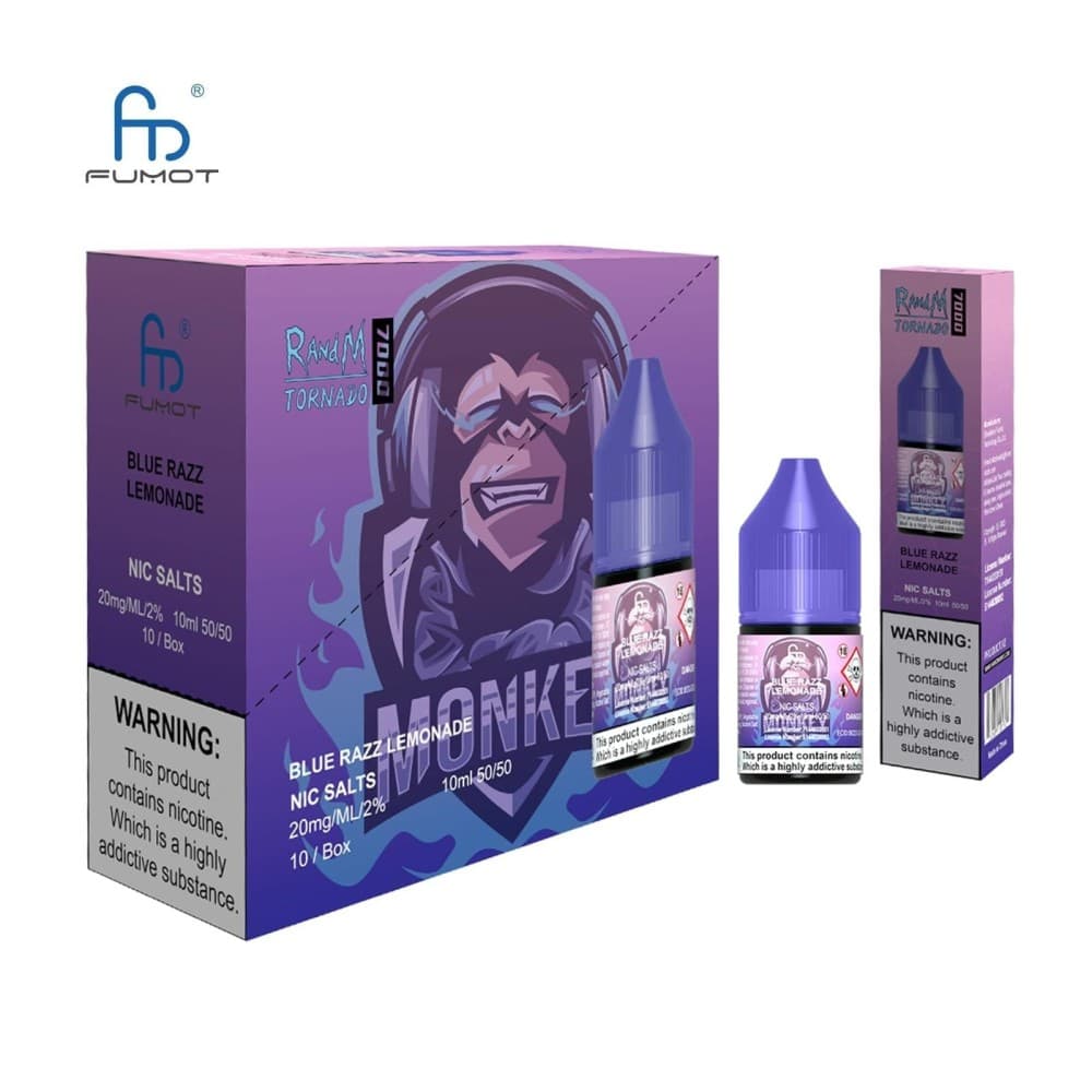 Blue Razz Lemonade / 10mg R and M 7000 Nic Salt 10ml - Box of 10