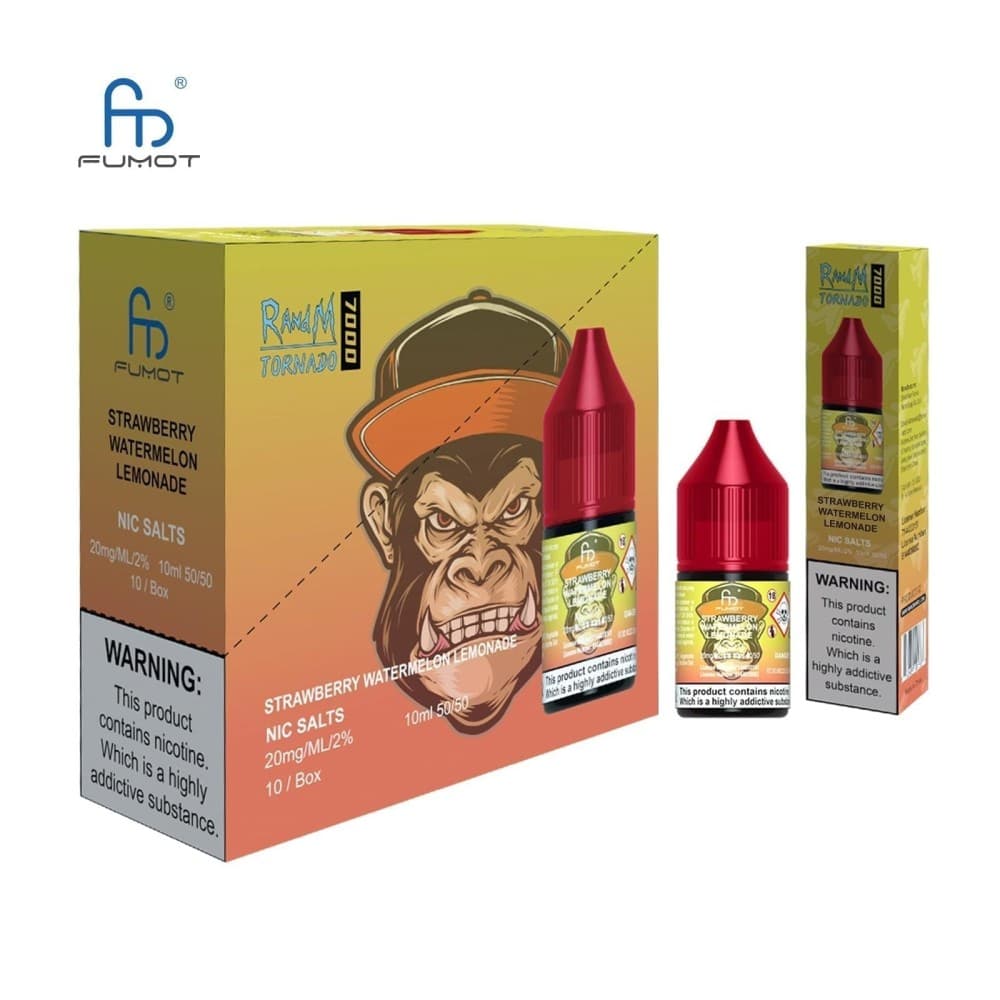 Strawberry Watermelon Lemonade / 10mg R and M 7000 Nic Salt 10ml - Box of 10