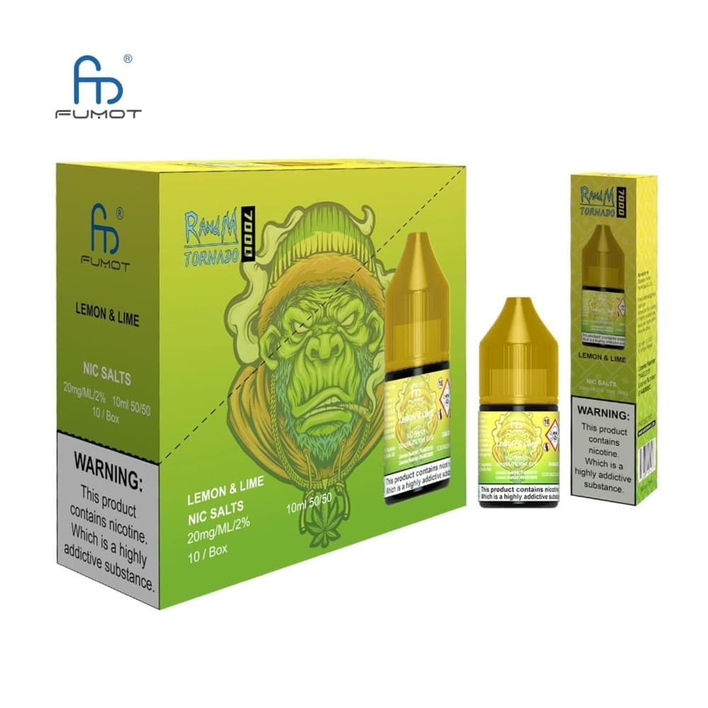 Lemon & Lime / 10mg R and M 7000 Nic Salt 10ml - Box of 10