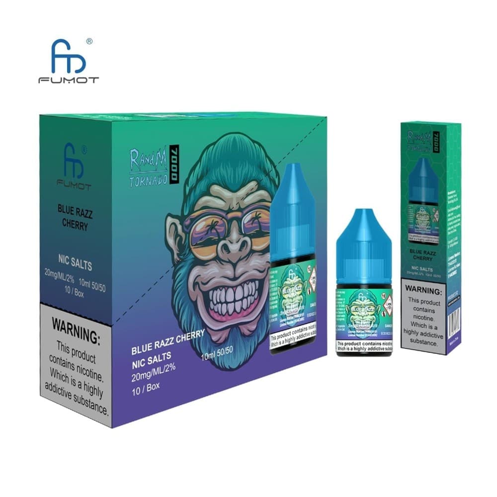 Blue Razz Cherry / 10mg R and M 7000 Nic Salt 10ml - Box of 10