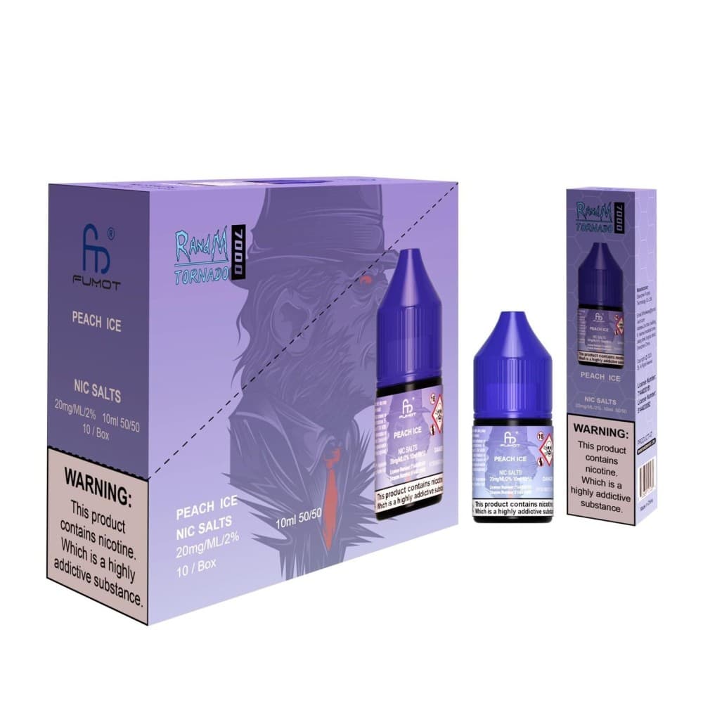 Peach Ice / 10mg R and M 7000 Nic Salt 10ml - Box of 10