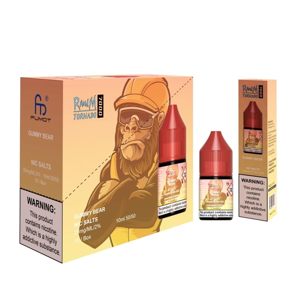 Gummy Bear / 10mg R and M 7000 Nic Salt 10ml - Box of 10