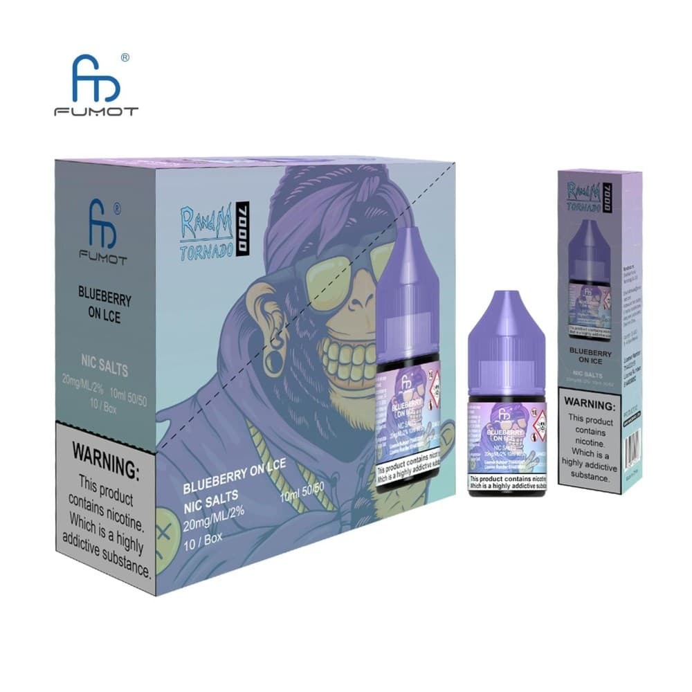 Blueberry On Ice / 10mg R and M 7000 Nic Salt 10ml - Box of 10