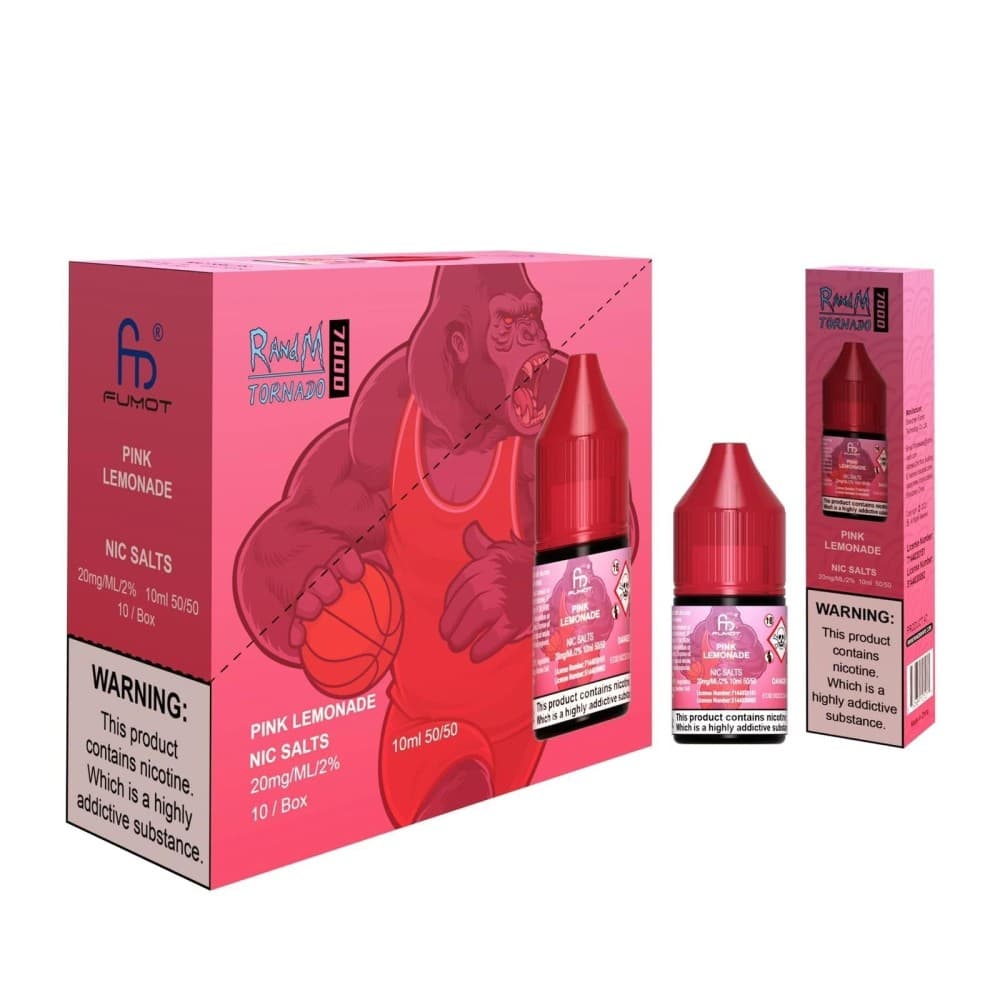Pink Lemonade / 10mg R and M 7000 Nic Salt 10ml - Box of 10