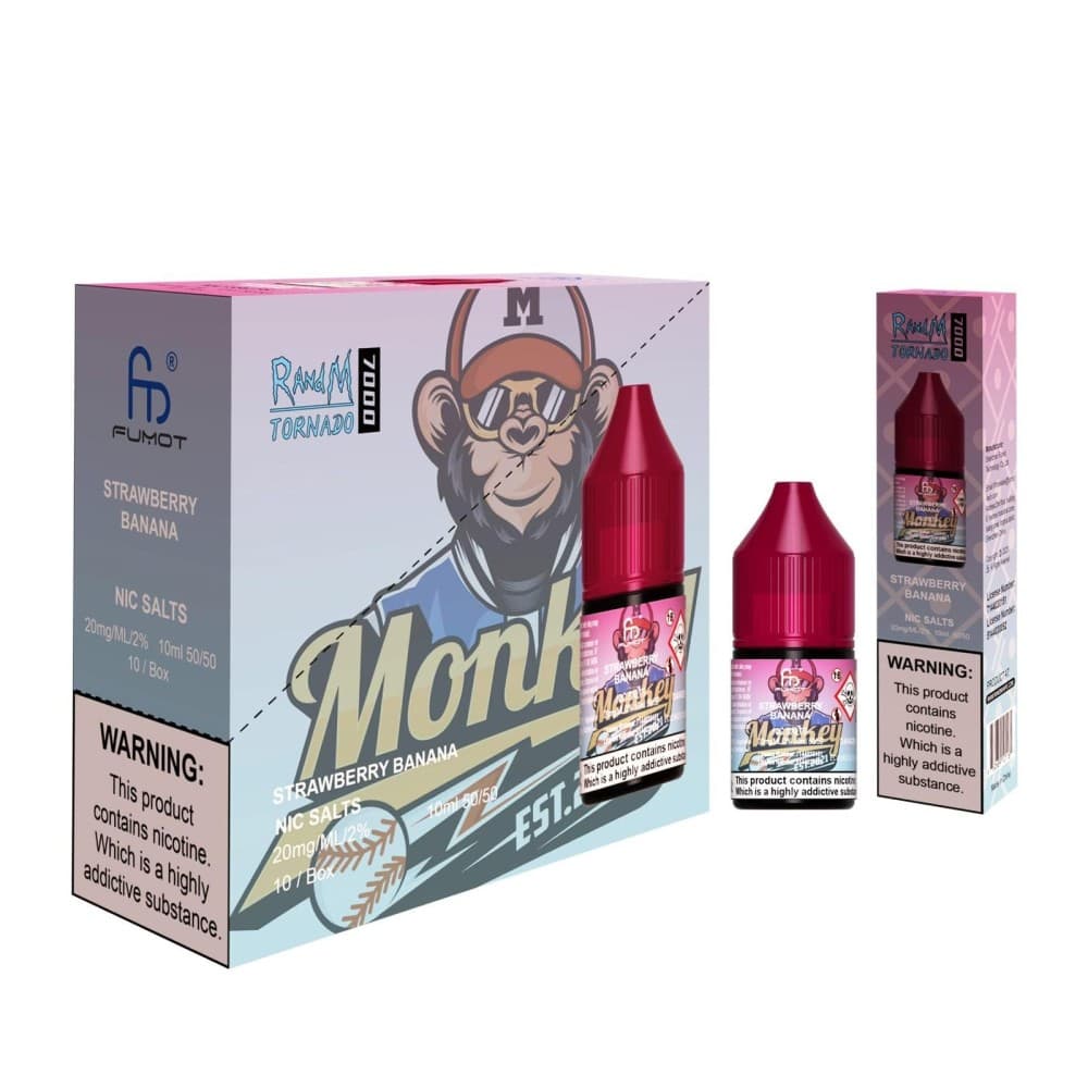 Strawberry Banana / 10mg R and M 7000 Nic Salt 10ml - Box of 10