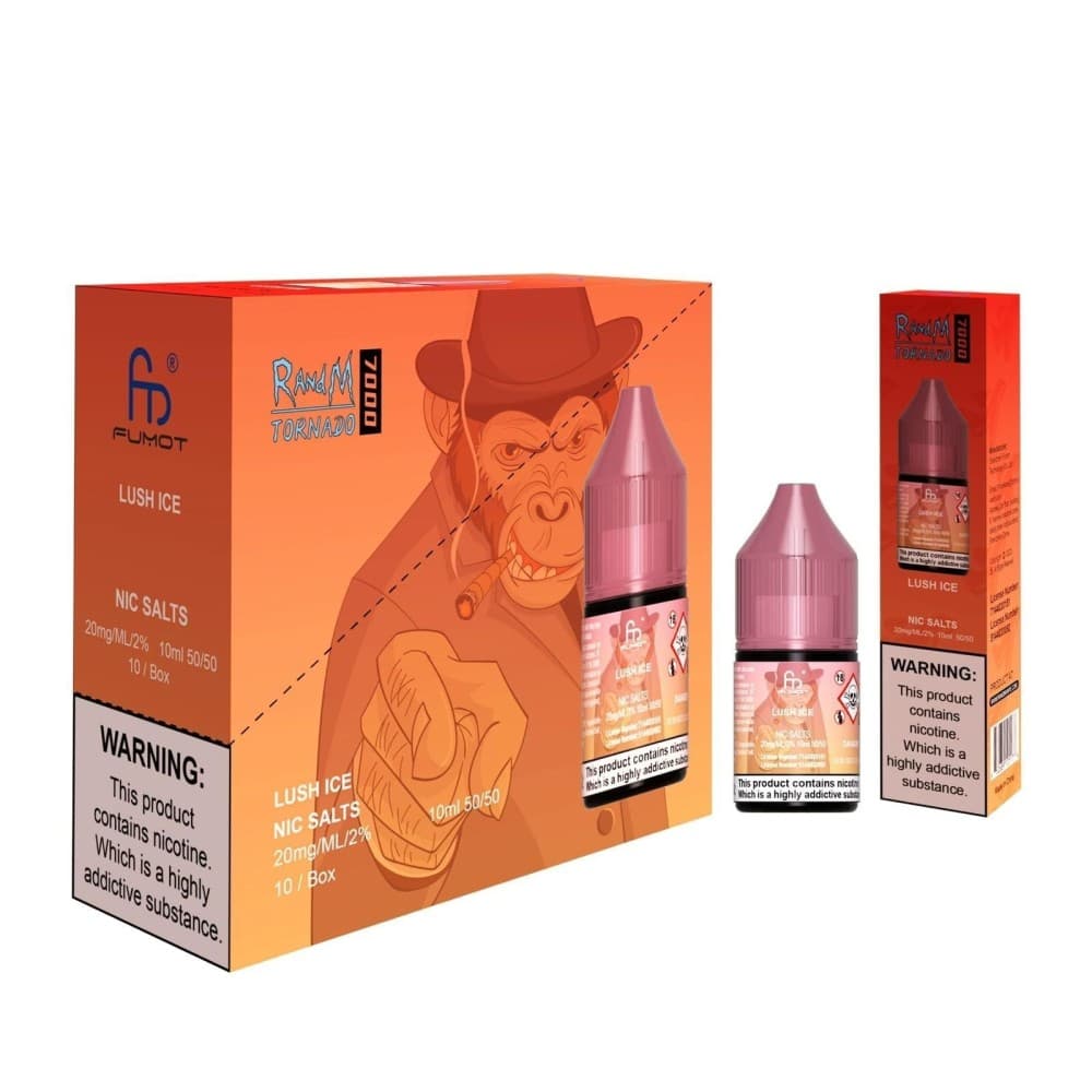 Lush Ice / 10mg R and M 7000 Nic Salt 10ml - Box of 10