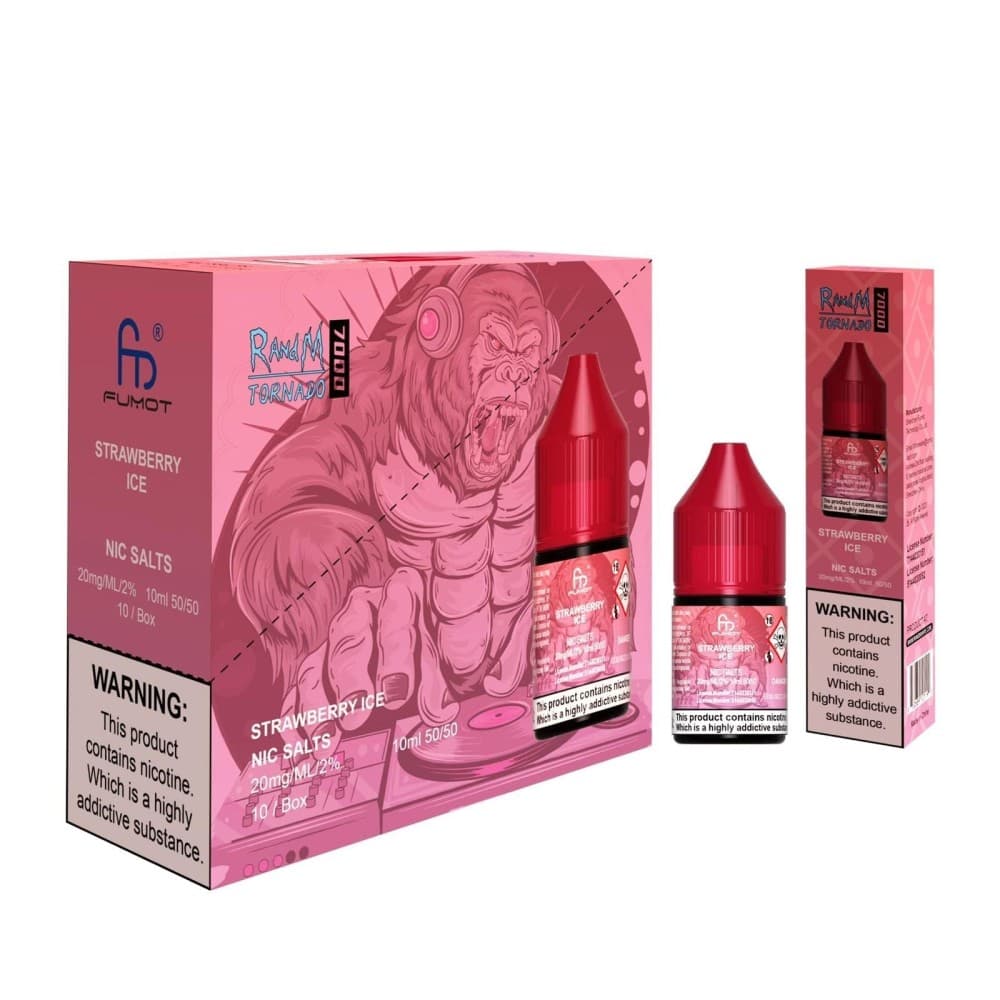 Strawberry Ice / 10mg R and M 7000 Nic Salt 10ml - Box of 10