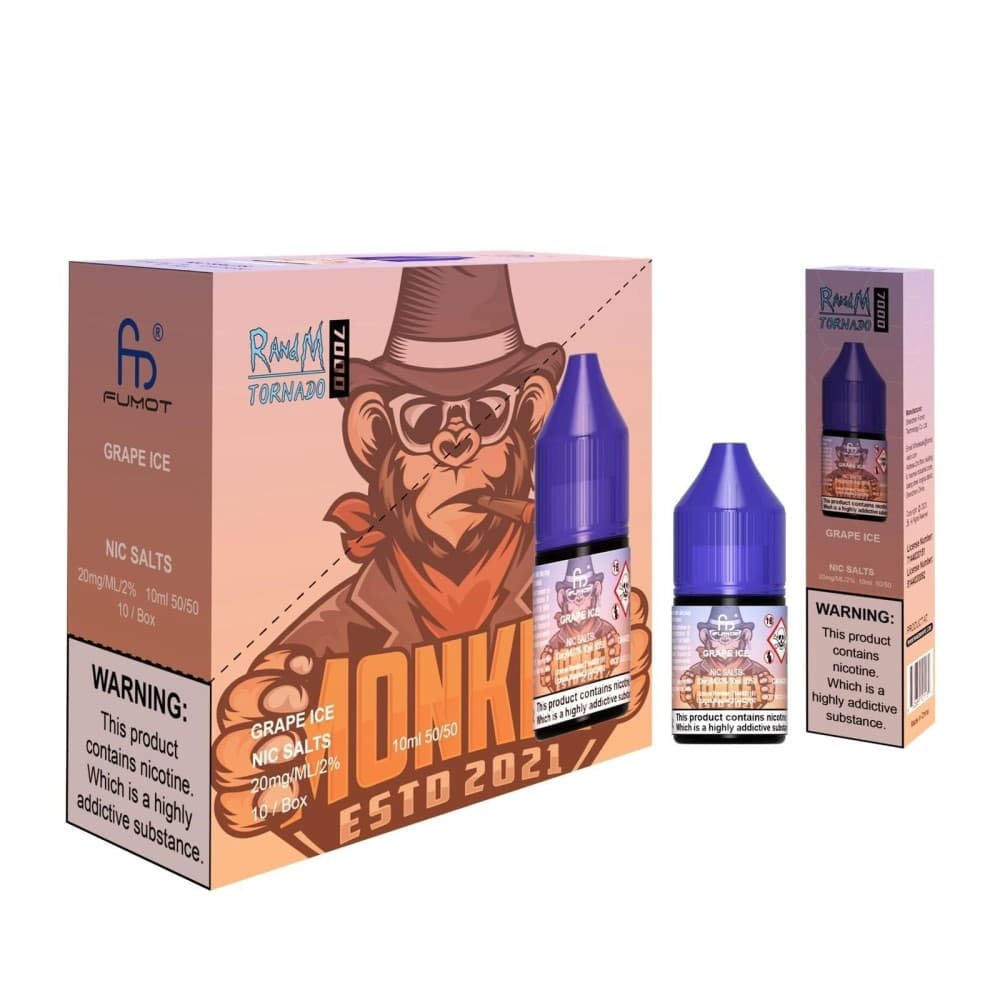 Grape Ice / 10mg R and M 7000 Nic Salt 10ml - Box of 10