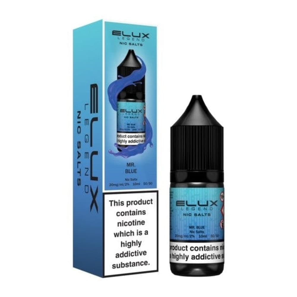 Mr Blue / 10mg Elux Legend Nic Salts - 10ml E-liquids - Box of 10