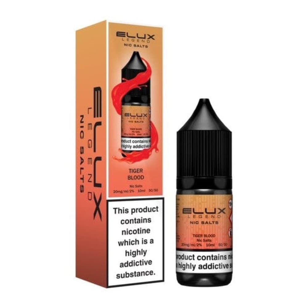 Tiger Blood / 10mg Elux Legend Nic Salts - 10ml E-liquids - Box of 10