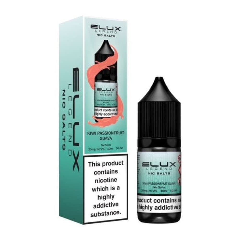 Kiwi Passion Fruit Guava / 10mg Elux Legend Nic Salts - 10ml E-liquids - Box of 10