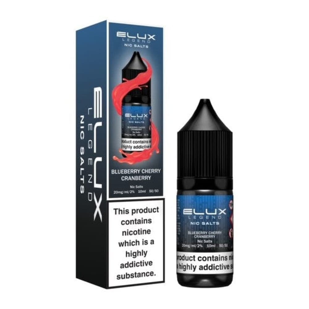 Blueberry Cherry Cranberry / 10mg Elux Legend Nic Salts - 10ml E-liquids - Box of 10