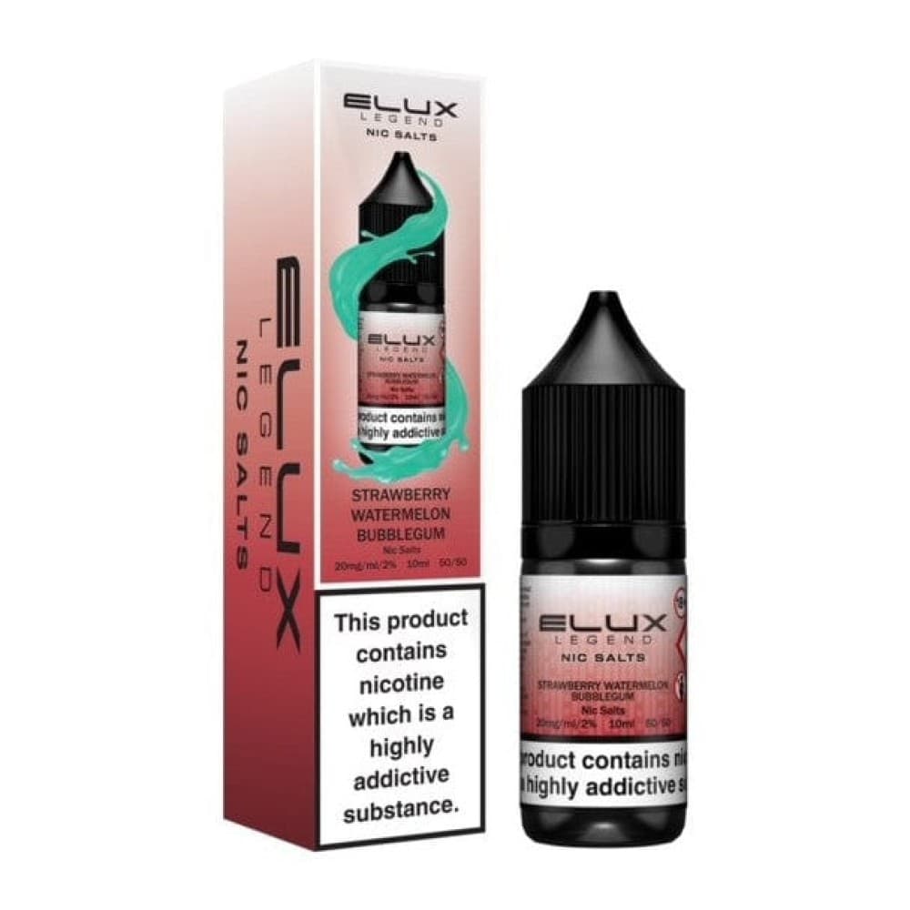 Strawberry Watermelon Bubblegum / 10mg Elux Legend Nic Salts - 10ml E-liquids - Box of 10