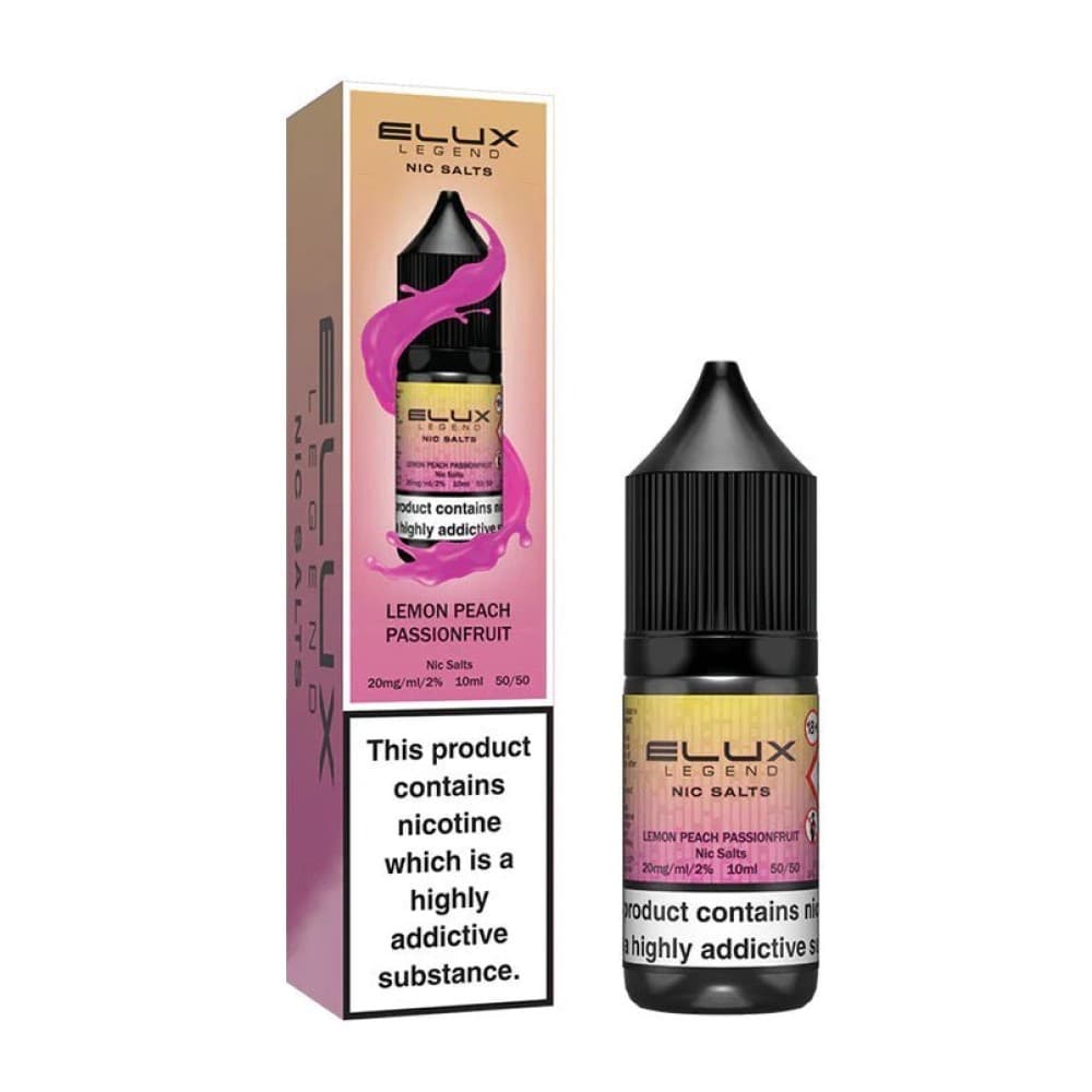 Lemon Peach Passion Fruit / 10mg Elux Legend Nic Salts - 10ml E-liquids - Box of 10