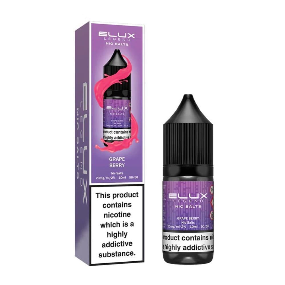 Grape Berry / 10mg Elux Legend Nic Salts - 10ml E-liquids - Box of 10