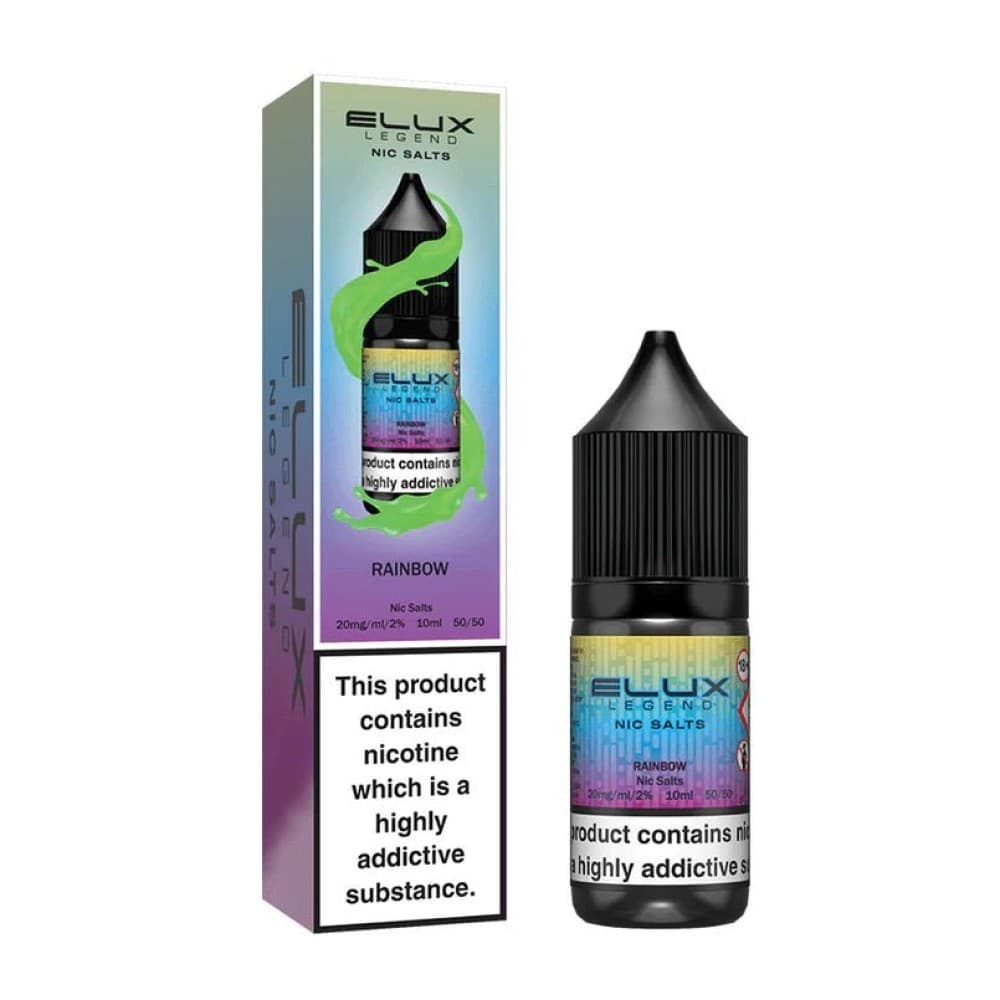 Rainbow / 10mg Elux Legend Nic Salts - 10ml E-liquids - Box of 10