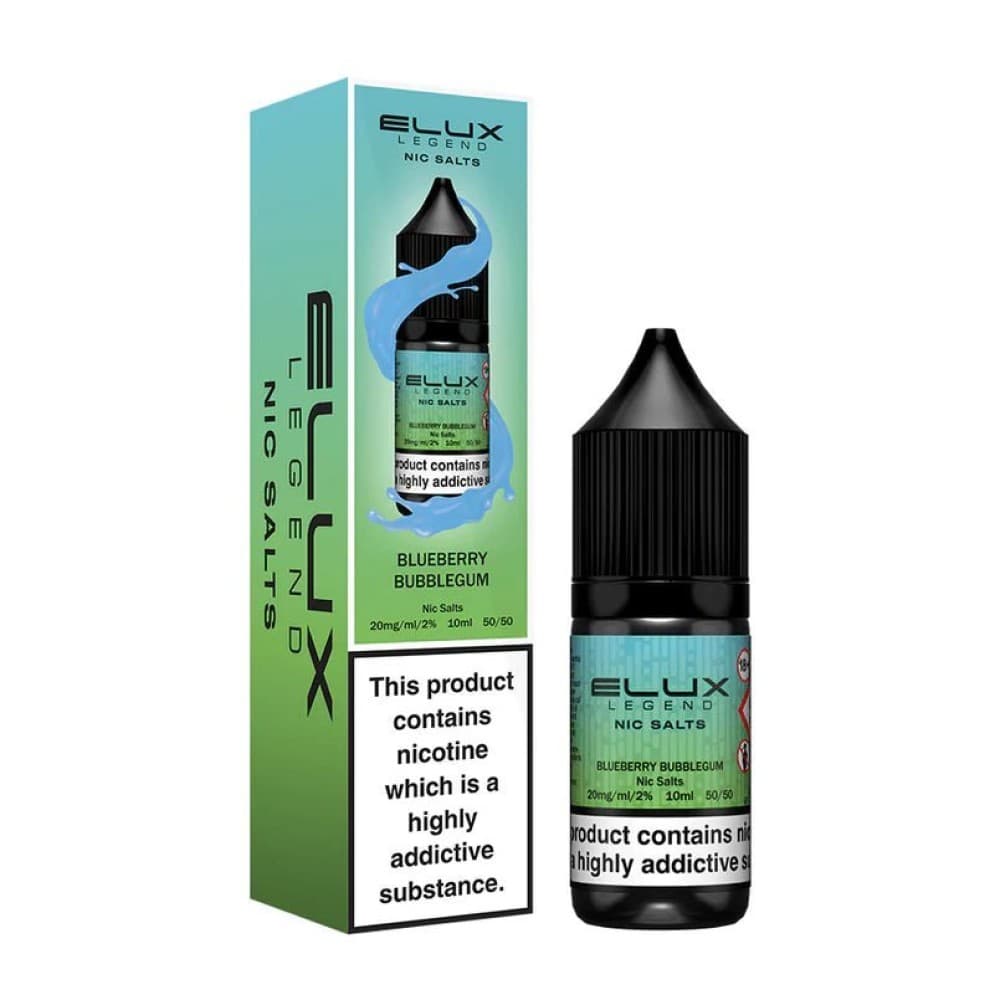 Blueberry Bubblegum / 10mg Elux Legend Nic Salts - 10ml E-liquids - Box of 10