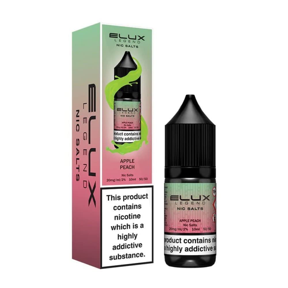 Apple Peach / 10mg Elux Legend Nic Salts - 10ml E-liquids - Box of 10