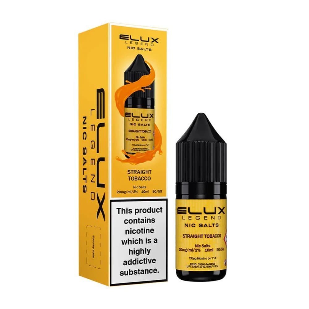 Straight Tobacco / 10mg Elux Legend Nic Salts - 10ml E-liquids - Box of 10