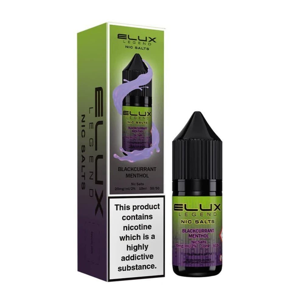 Blackcurrant Menthol / 10mg Elux Legend Nic Salts - 10ml E-liquids - Box of 10