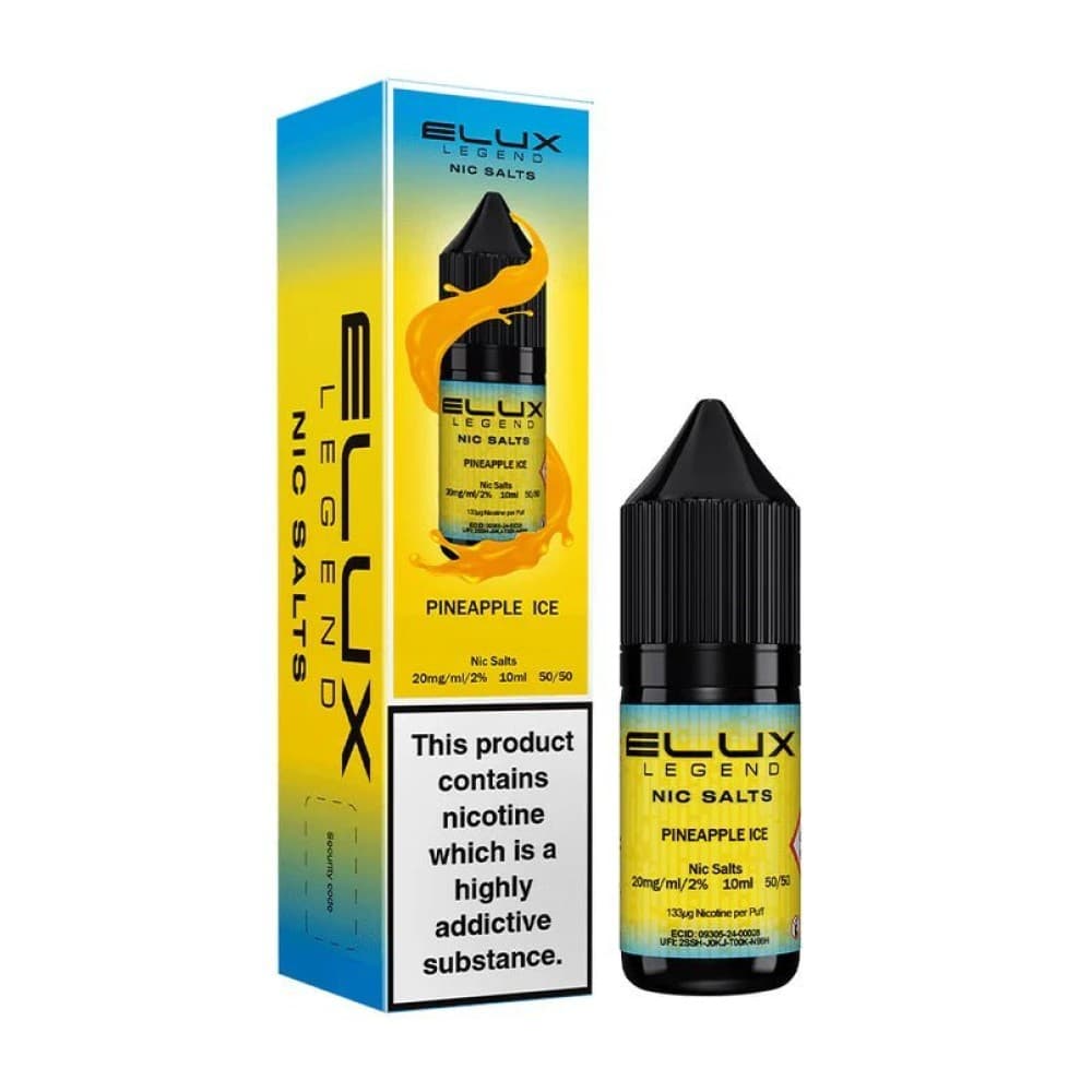 Pineapple Ice / 10mg Elux Legend Nic Salts - 10ml E-liquids - Box of 10
