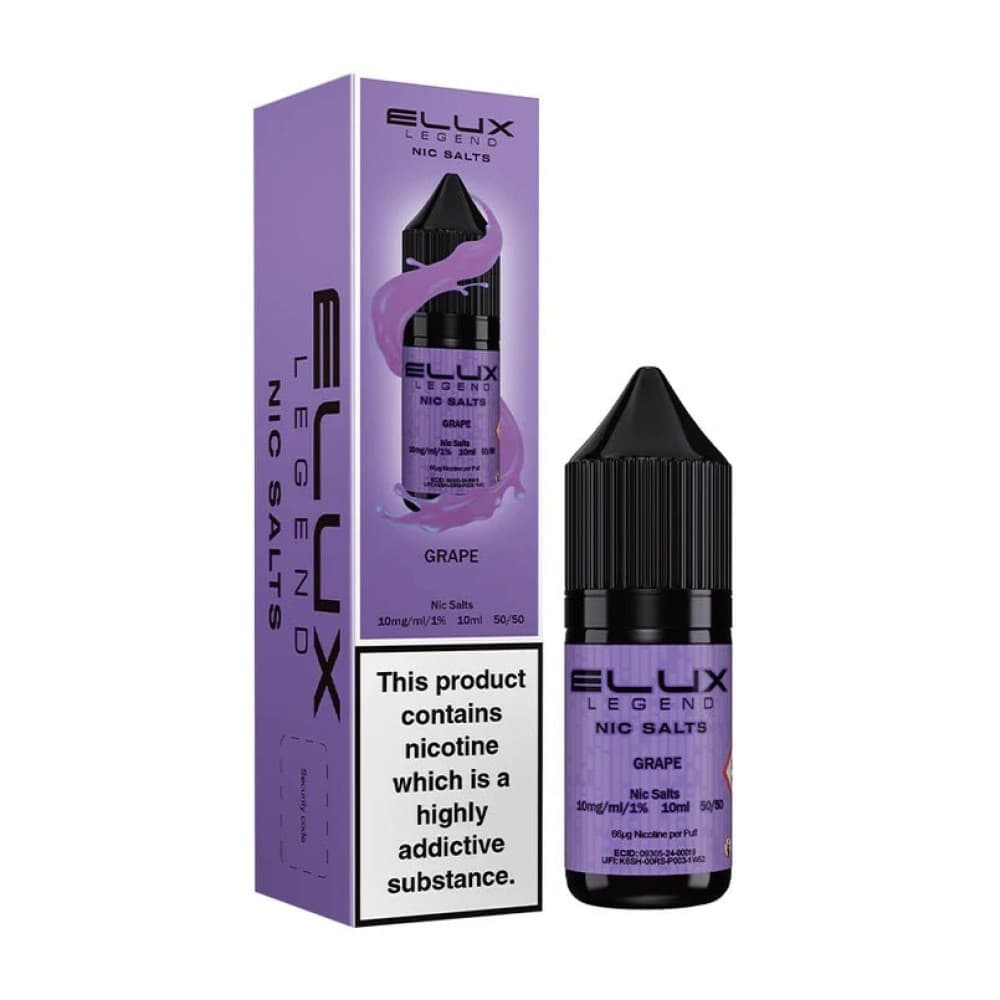 Grape / 10mg Elux Legend Nic Salts - 10ml E-liquids - Box of 10