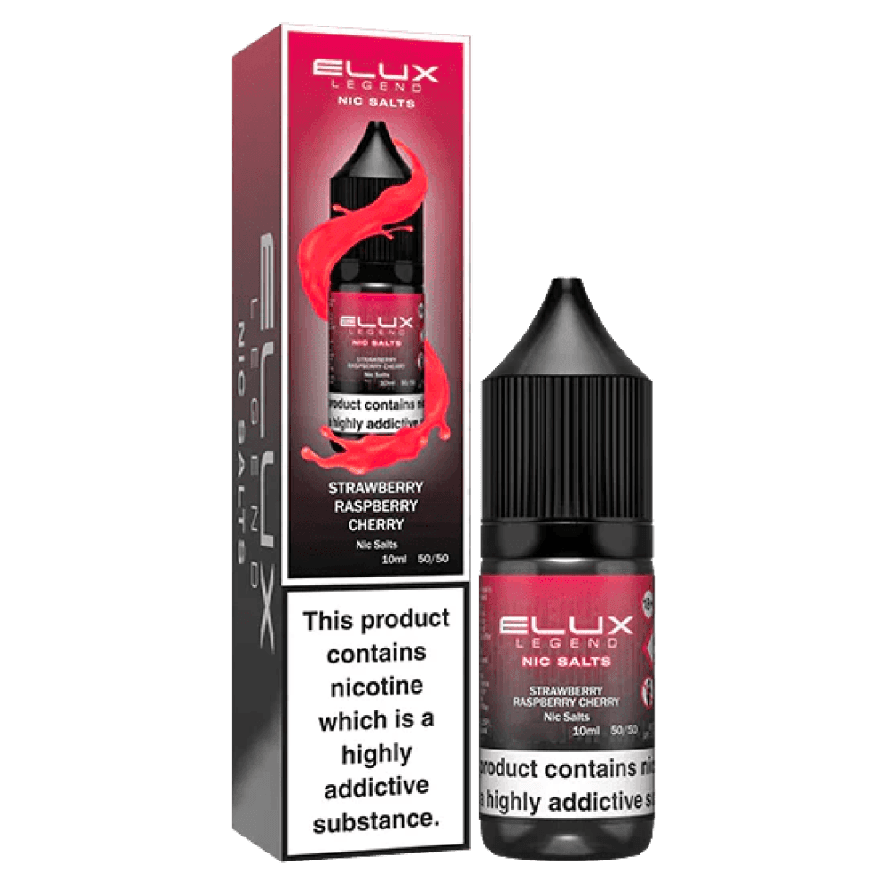 Strawberry Raspberry Cherry / 10mg Elux Legend Nic Salts - 10ml E-liquids - Box of 10