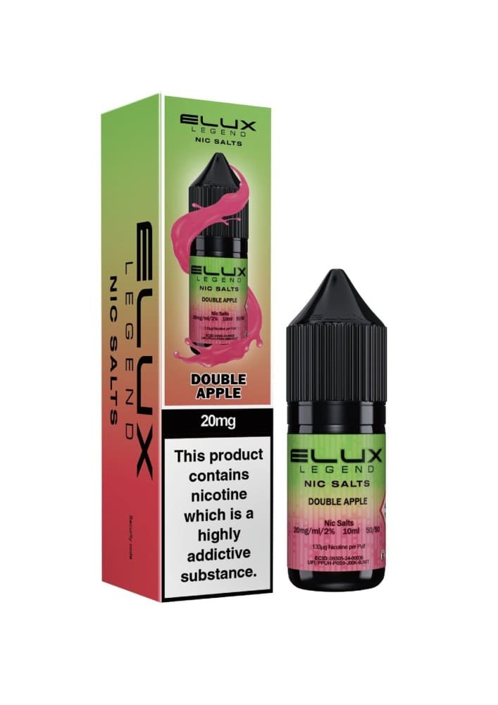 Double Apple / 10mg Elux Legend Nic Salts - 10ml E-liquids - Box of 10