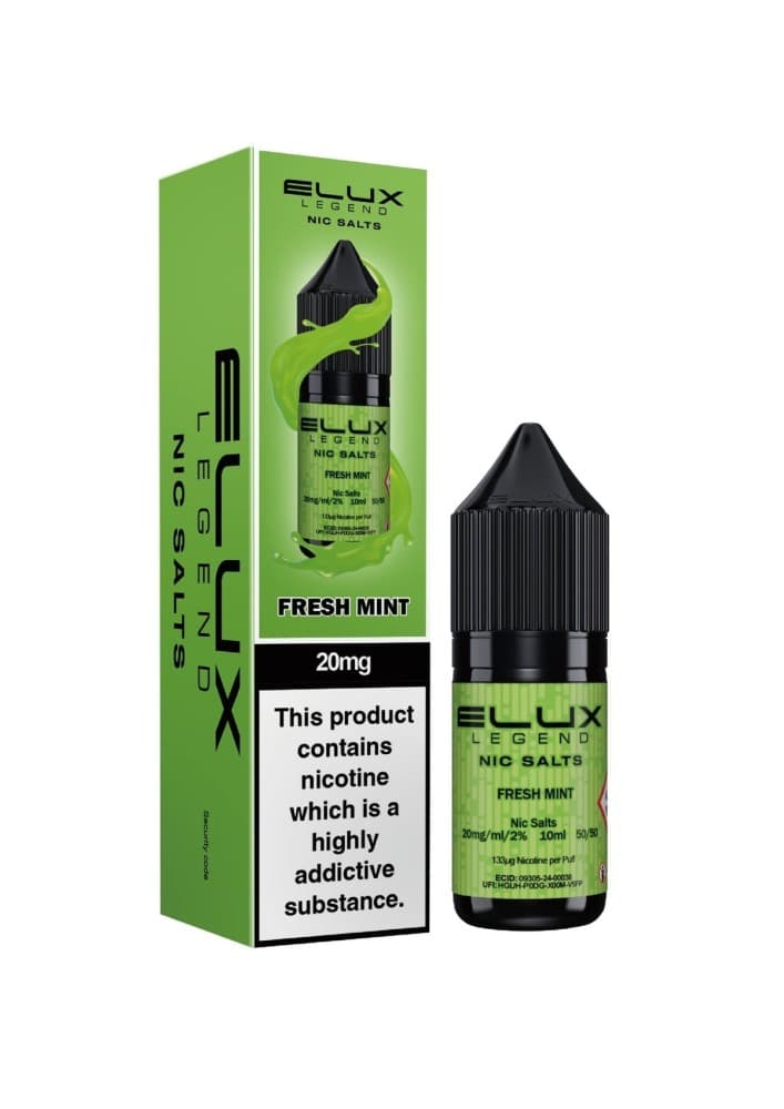 Fresh Mint / 10mg Elux Legend Nic Salts - 10ml E-liquids - Box of 10