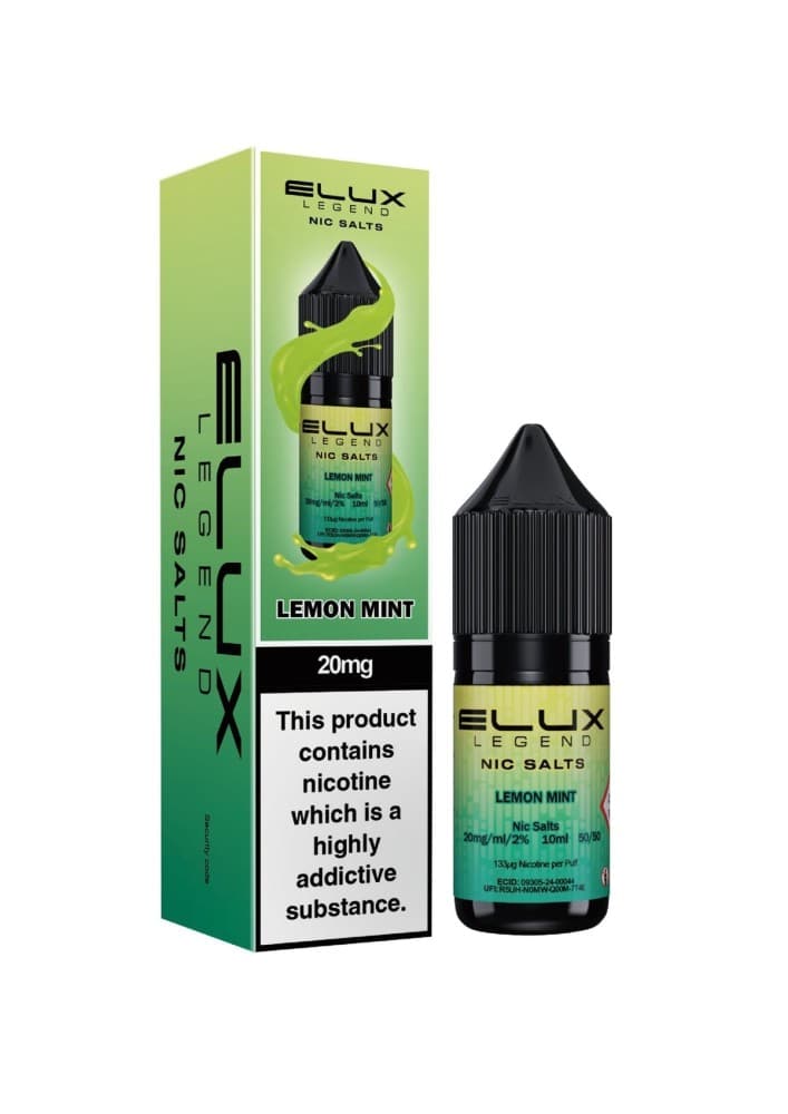 Lemon Mint / 10mg Elux Legend Nic Salts - 10ml E-liquids - Box of 10
