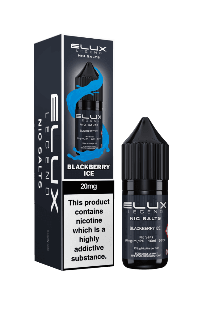 Blackberry Ice *New* / 10mg Elux Legend Nic Salts - 10ml E-liquids - Box of 10