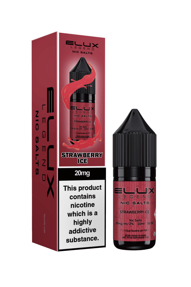 Strawberry Ice *New* / 10mg Elux Legend Nic Salts - 10ml E-liquids - Box of 10