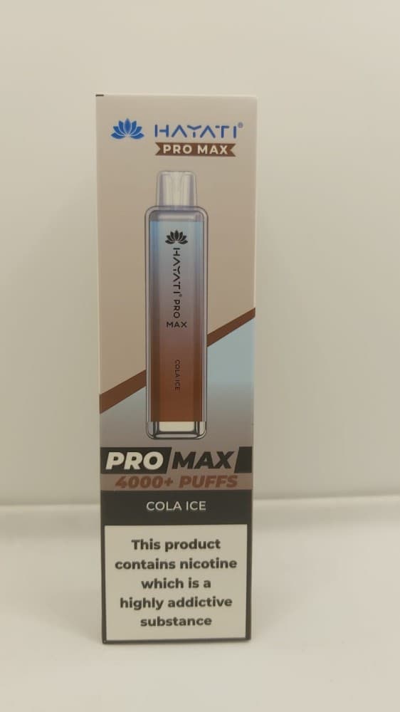 Cola Ice Hayati Crystal Pro Max 4000 Prefilled Vape Kit Box of 10