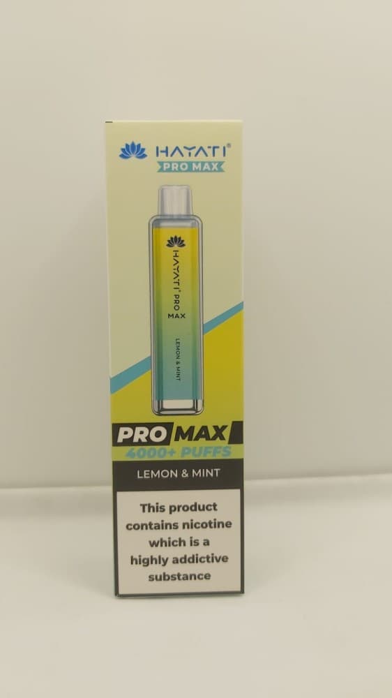 Lemon & Mint (£50) Hayati Crystal Pro Max 4000 Prefilled Vape Kit Box of 10