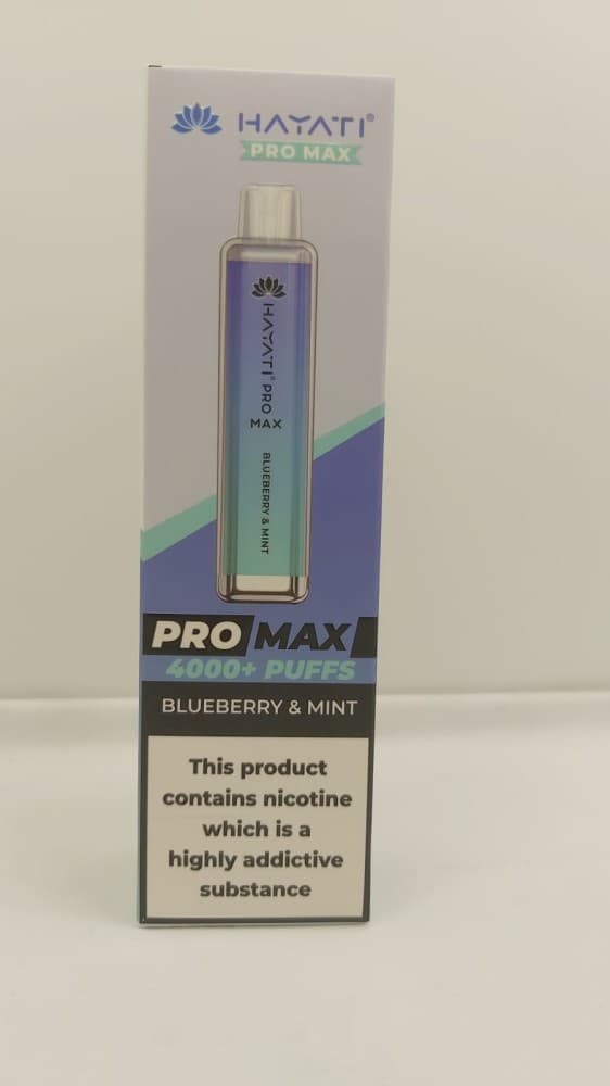 Blueberry & Mint (£50) Hayati Crystal Pro Max 4000 Prefilled Vape Kit Box of 10
