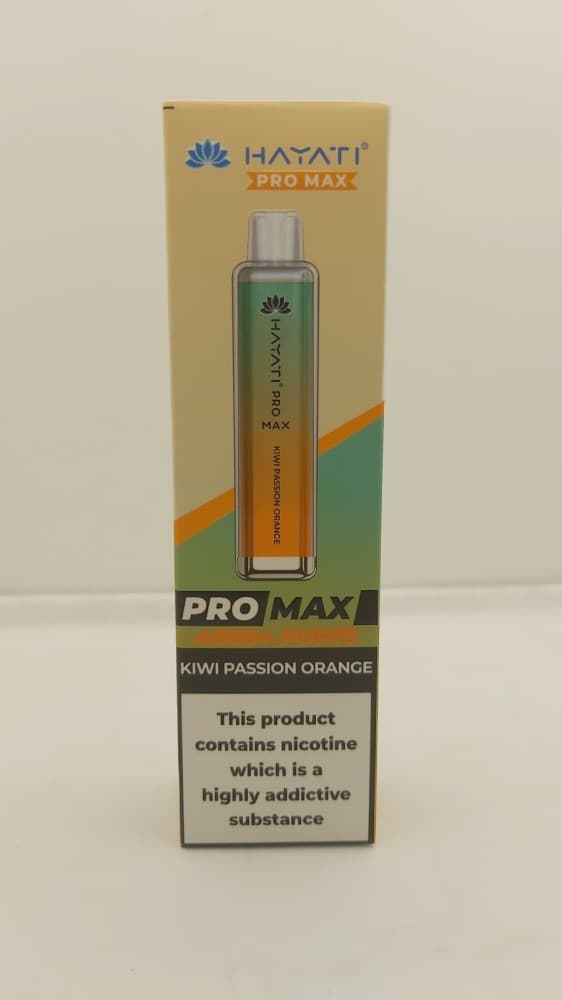 Kiwi Passion Orange *New* Hayati Crystal Pro Max 4000 Prefilled Vape Kit Box of 10