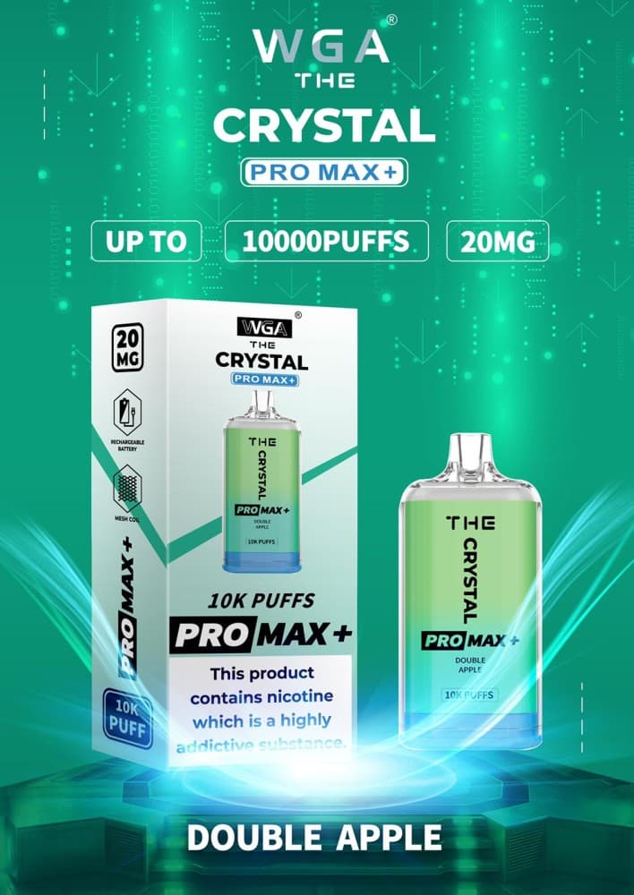 Double Apple The Crystal Pro Max + 10000 Vape Kit Box of 10