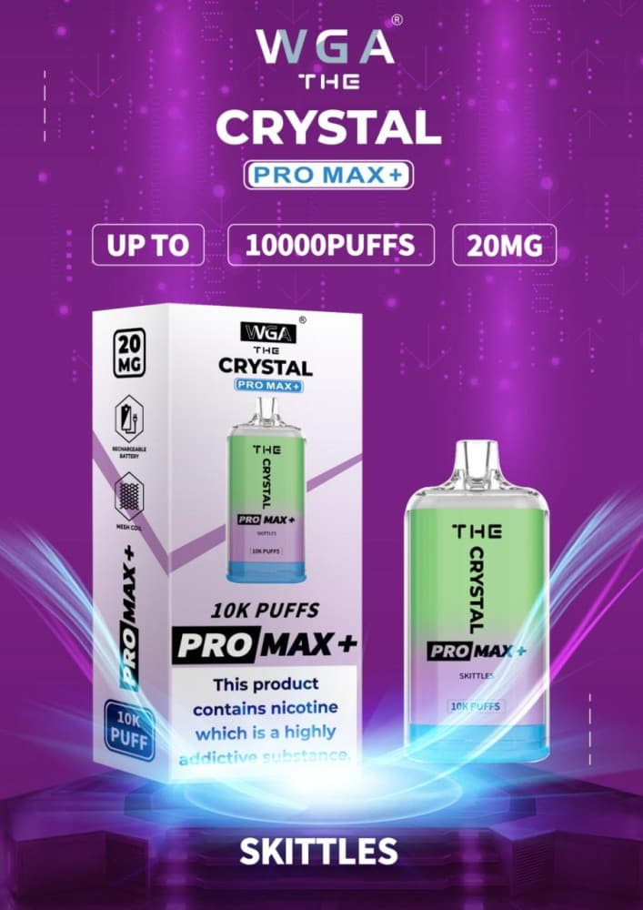 Skittes The Crystal Pro Max + 10000 Vape Kit Box of 10