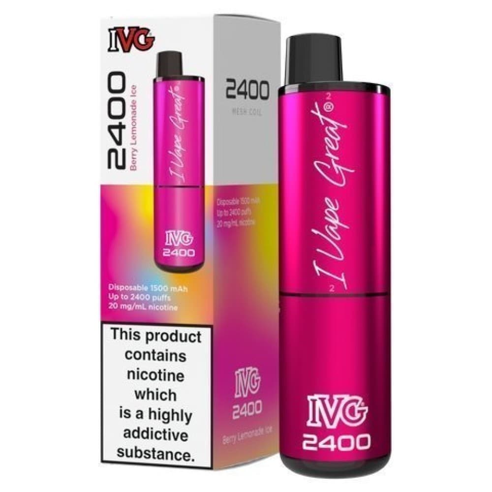 Berry Lemonade Ice IVG 2400 Disposable Vape Pod Puff Device - Box of 5