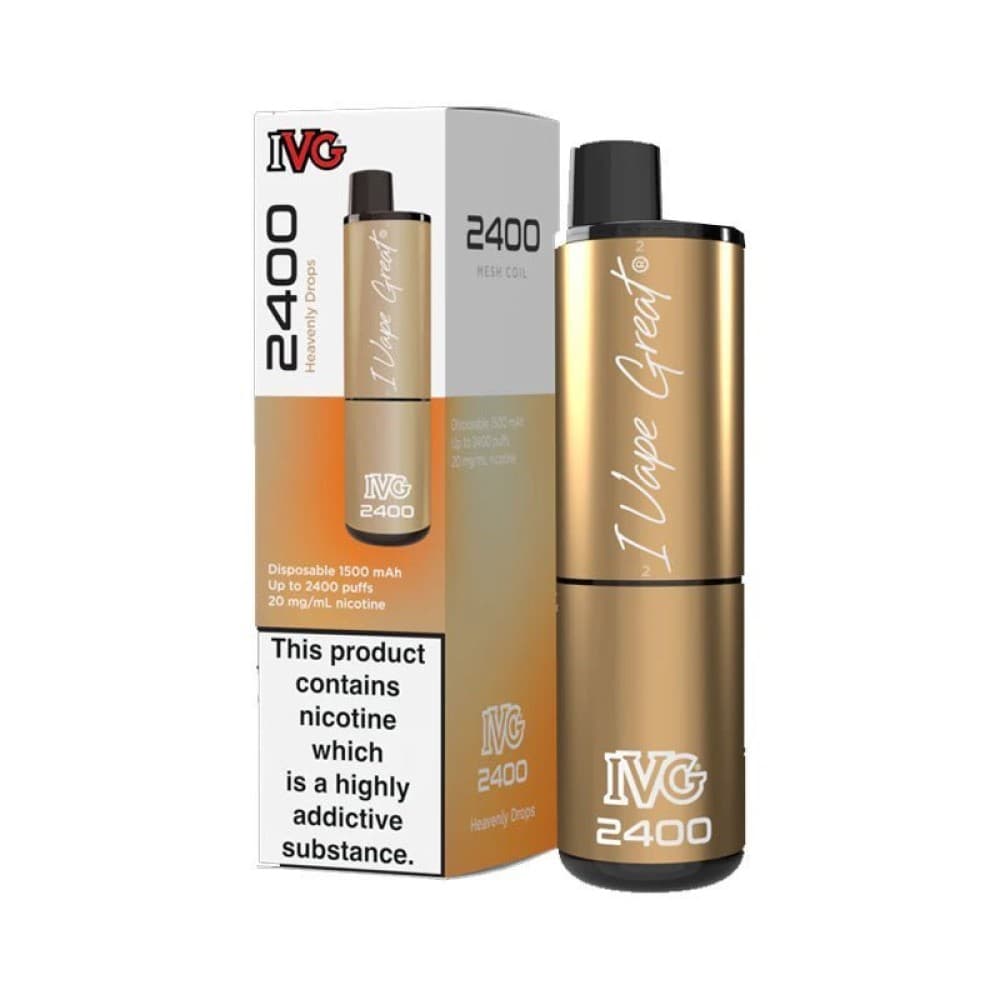 Heavenly Drops IVG 2400 Disposable Vape Pod Puff Device - Box of 5