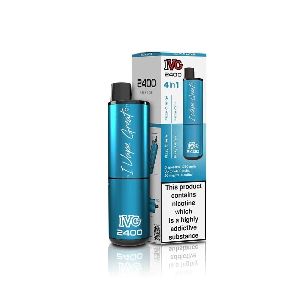 Fizzy Edition IVG 2400 Disposable Vape Pod Puff Device - Box of 5
