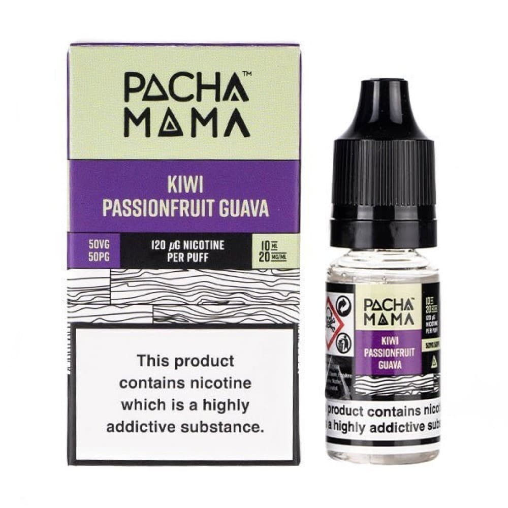 Kiwi Passion Fruit Guava / 10mg Pacha Mama Nic Salts 10ml - Box of 10